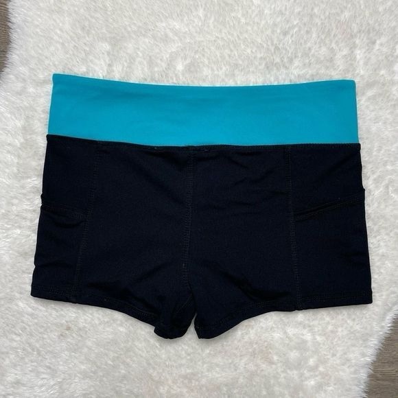 No Brand Pants - Athletic Shorts Black Blue Stretchy Womens Size XS - S Swim Bottoms Running